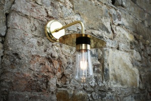 Kai Brass Swan Neck Wall Light IP65
